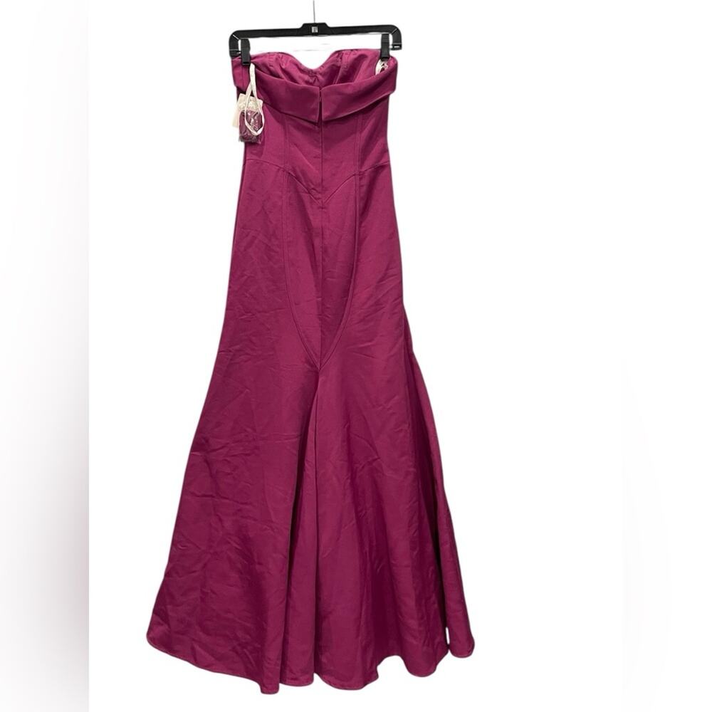ZAC POSEN Strapless Magenta Gown Size:2 NWT